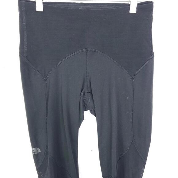 North Face Pants WOmens Small Leggings Flash Dry Mesh Cutouts Cropped Running - Picture 3 of 13
